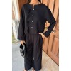Önü İnce Kordon Detaylı Ve Double Paça Pantolonlu Takım 10180 159420 Önü İnce Kordon Detaylı Ve Double Paça Pantolonlu Takım 10180 159420