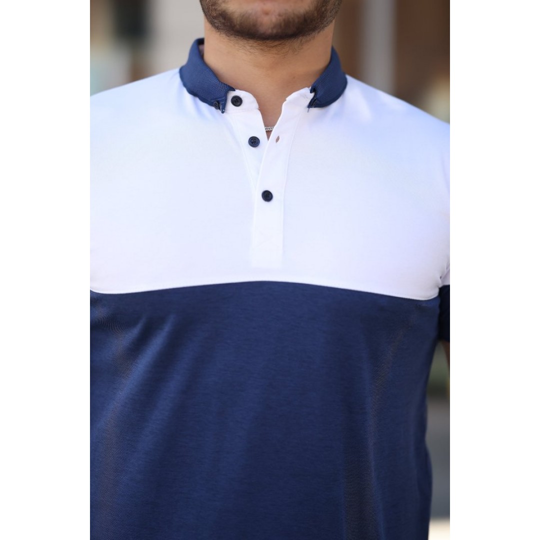 Erkek Yakalı çift Renk Kısa Kollu T-shirt 161253 Erkek Yakalı çift Renk Kısa Kollu T-shirt 161253