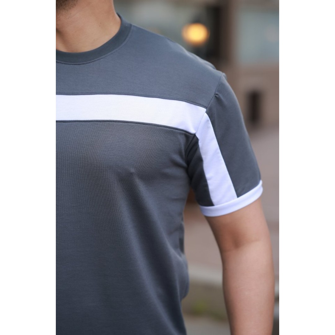 Erkek şerit Detaylı Kısa Kollu T-shirt 160883 Erkek şerit Detaylı Kısa Kollu T-shirt 160883