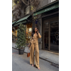 SATEN KRUVAZE BAĞLAMALI BLUZ- PANTOLON TAKIM - Bej 153595 SATEN KRUVAZE BAĞLAMALI BLUZ- PANTOLON TAKIM - Bej 153595