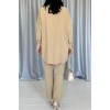 Camel Yıkamalı Gömlek Ve Pantolon Takım 153809 Camel Yıkamalı Gömlek Ve Pantolon Takım 153809