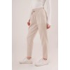 Bağlama Detaylı Cepli Krem Pantolon - 149588
