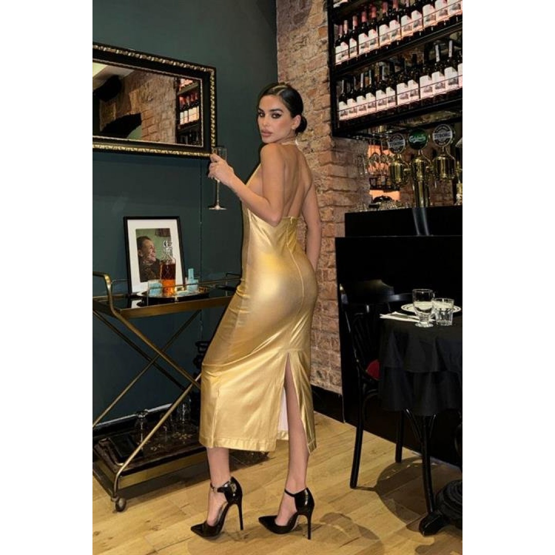 Felicia Sırt Dekolteli Elbise 2583-08 - 155755 Felicia Sırt Dekolteli Elbise 2583-08 - 155755