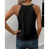 Kadın Sıfır Kol Halter Yaka Kalp Baskılı Viskon Bluz - 161564