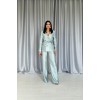 Mint Beli Kuşaklı Ceket Ve Pantolon Parlak Takım 157352
