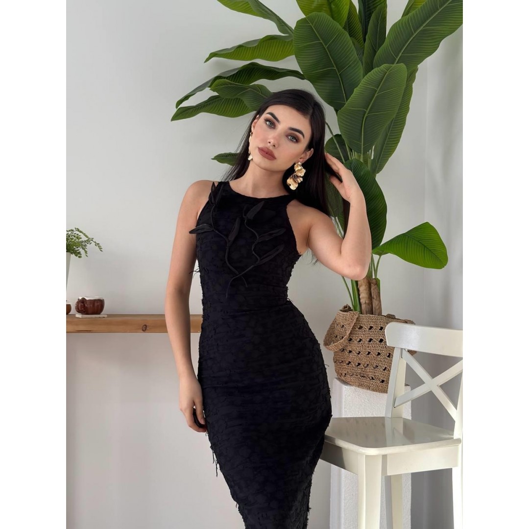 Lers Çiçek Detaylı Elbise - 146963 Lers Çiçek Detaylı Elbise - 146963