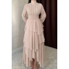 Bej Bel Detaylı Elbise - 154590 Bej Bel Detaylı Elbise - 154590