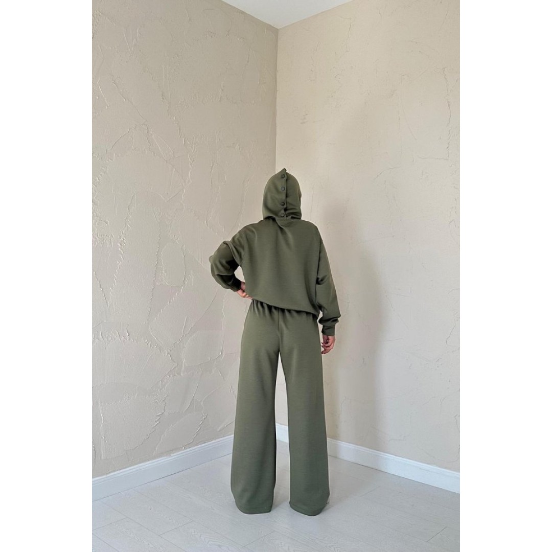 Haki Beli Lastikli Ceket Ve Pantolon Takım - 153509 Haki Beli Lastikli Ceket Ve Pantolon Takım - 153509