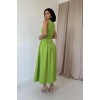 Fıstık Yeşili Halter Yaka Kloş Elbise - 153982 Fıstık Yeşili Halter Yaka Kloş Elbise - 153982