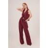 Ön Bağlama Detaylı Yelek Ve Pantolon Bordo İkili Takım - 149853 Ön Bağlama Detaylı Yelek Ve Pantolon Bordo İkili Takım - 149853