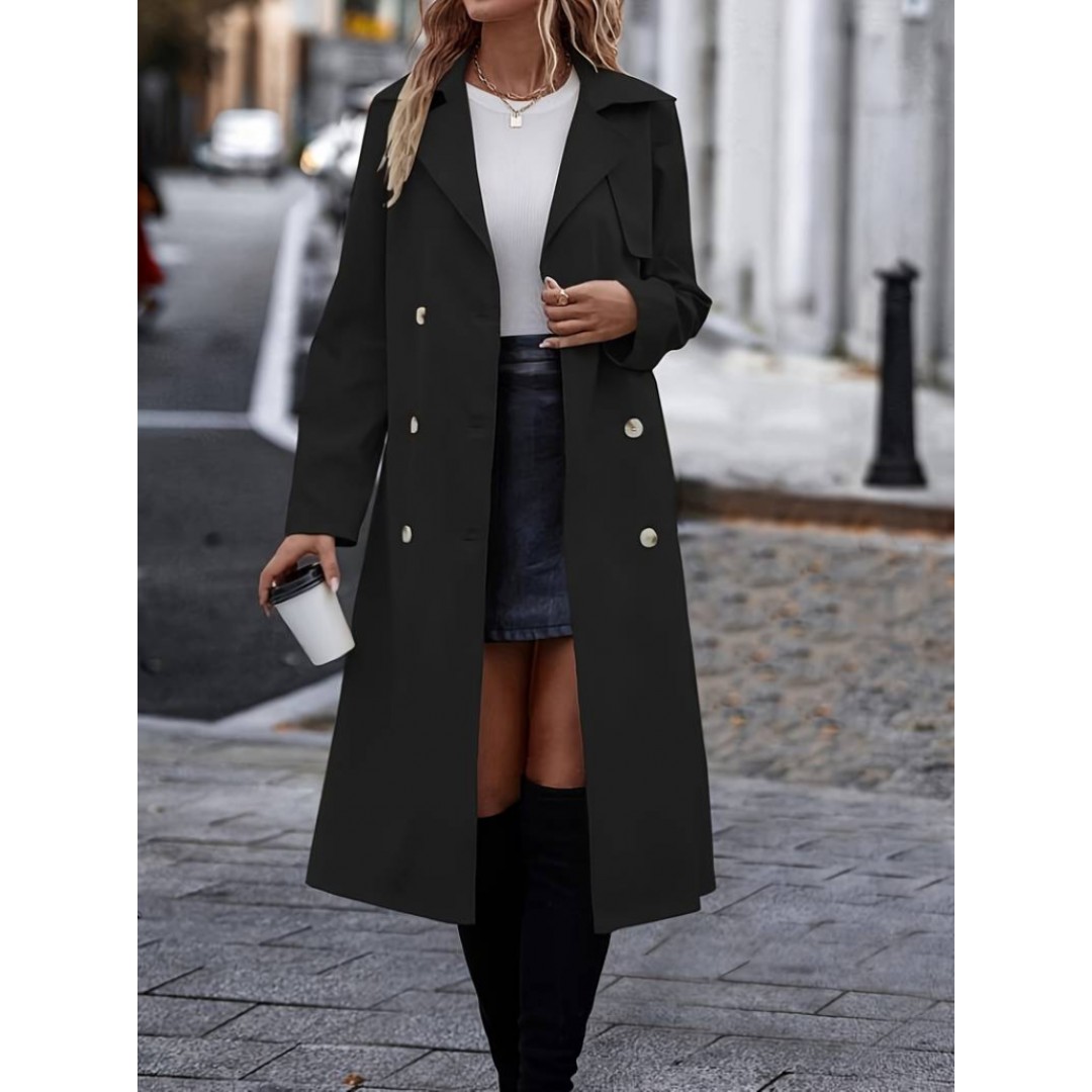 Kadın Uzun Kollu Yakalı önden Düğmeli Beli Kuşaklı Midi Gabardin Trençkot - 137385 Kadın Uzun Kollu Yakalı önden Düğmeli Beli Kuşaklı Midi Gabardin Trençkot - 137385