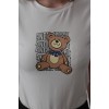 Baskı Detaylı T-shirt - Ekru - 154056 Baskı Detaylı T-shirt - Ekru - 154056