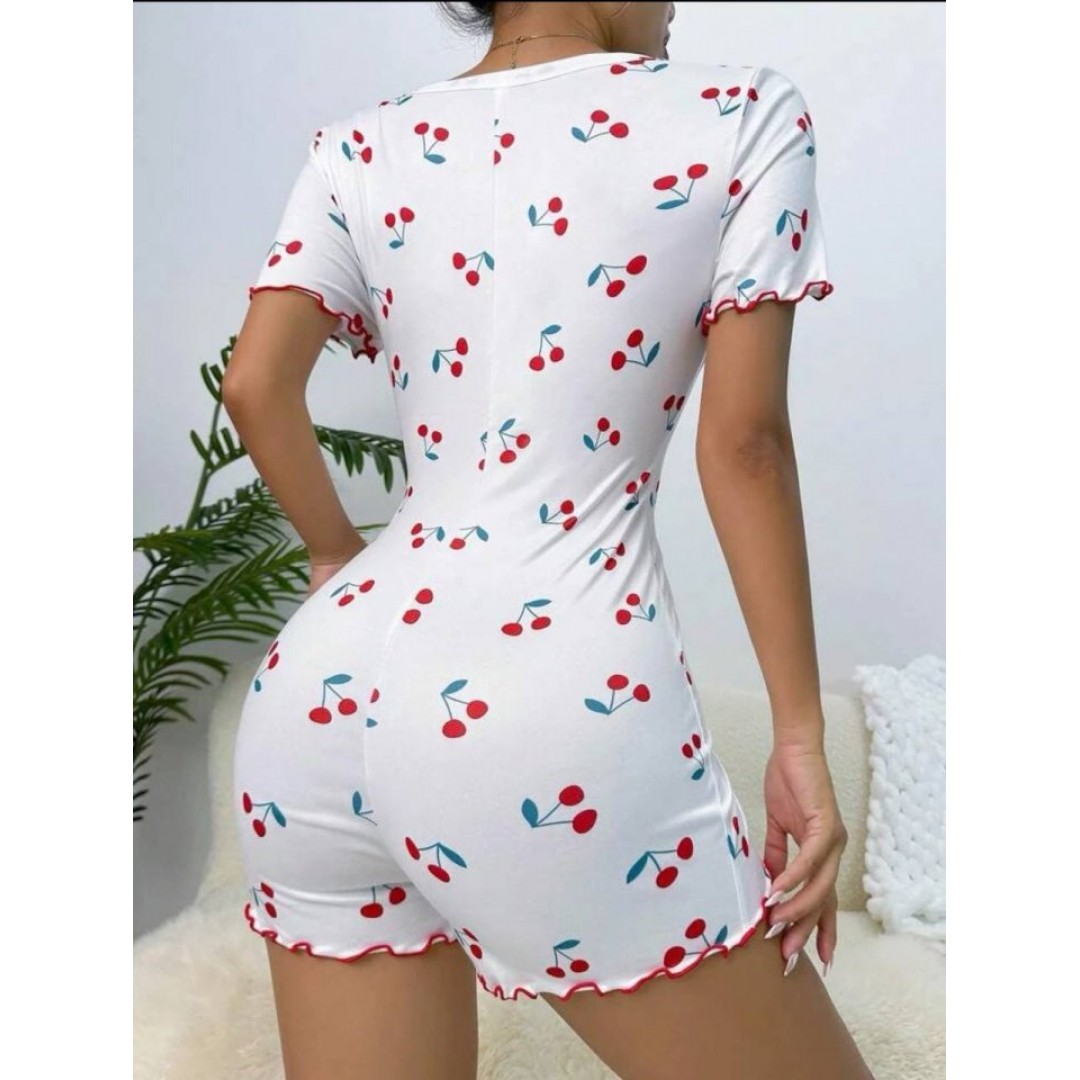 Kadın Göğüs Dekolteli Pinterest Kiraz Desen Full Likralı şort Tulum 151500 Kadın Göğüs Dekolteli Pinterest Kiraz Desen Full Likralı şort Tulum 151500