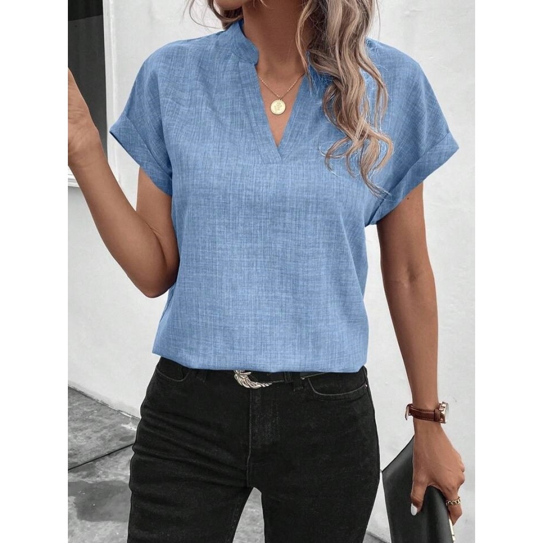 Kadın Kısa Kollu Hakim Yaka Sofya Bluz 157386 Kadın Kısa Kollu Hakim Yaka Sofya Bluz 157386
