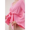Ön Bağlamalı Volan Kol Pembe Bluz 147384 Ön Bağlamalı Volan Kol Pembe Bluz 147384