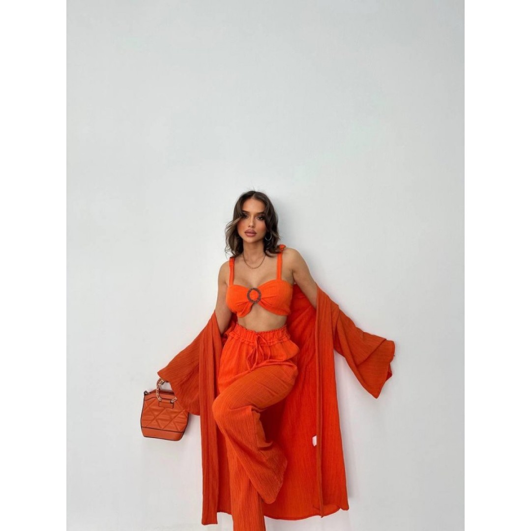 KRINKILL BÜSTİYER-PANTOLON-KİMONO TAKIM - Orange 152284 KRINKILL BÜSTİYER-PANTOLON-KİMONO TAKIM - Orange 152284