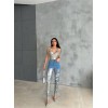 DİZ YIRTIK VARAKLI MOM KOT PANTOLON - Gümüş 150439 DİZ YIRTIK VARAKLI MOM KOT PANTOLON - Gümüş 150439