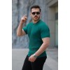 Erkek Kısa Kollu Bisiklet Yaka çizgili Triko Tişört 162935 Erkek Kısa Kollu Bisiklet Yaka çizgili Triko Tişört 162935