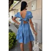 Kare Yakalı Ve Gipe Detaylı Tensel Elbise 2883 - 159427 Kare Yakalı Ve Gipe Detaylı Tensel Elbise 2883 - 159427