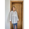 Beyaz Beli Ayrılabilen Poplin Gömlek - 152095