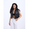 7240 DERİ YELEK-SİYAH 144224
