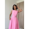 Pembe Halter Yaka Kloş Elbise 153492