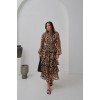 Leopar Volanlı Şeritli Uzun Elbise 162880 Leopar Volanlı Şeritli Uzun Elbise 162880