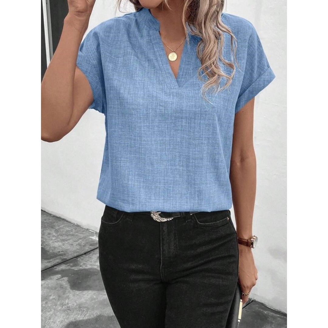 Kadın Kısa Kollu Hakim Yaka Sofya Bluz 157386 Kadın Kısa Kollu Hakim Yaka Sofya Bluz 157386