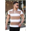 Erkek Yakalı Fermuarlı çift Renk Kısa Kollu T-shirt 161245 Erkek Yakalı Fermuarlı çift Renk Kısa Kollu T-shirt 161245