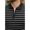 Erkek Fermuar Yakalı çizgili Kısa Kollu T-shirt 160701 Erkek Fermuar Yakalı çizgili Kısa Kollu T-shirt 160701