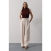 Pileli Bağcıklı Oversize Pantolon - Bej 162827 Pileli Bağcıklı Oversize Pantolon - Bej 162827
