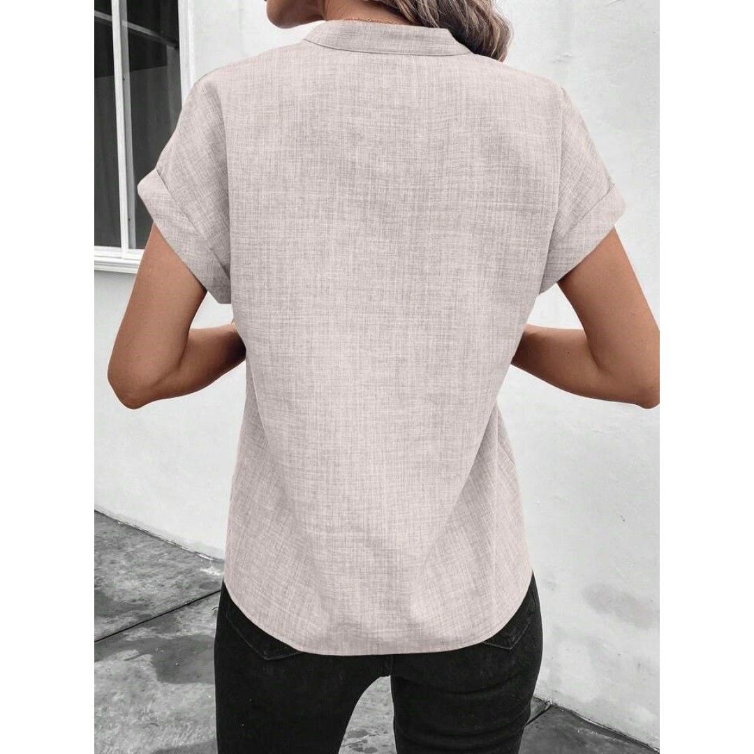 Kadın Kısa Kollu Hakim Yaka Sofya Bluz 157384 Kadın Kısa Kollu Hakim Yaka Sofya Bluz 157384