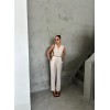 BEL LASTİK DETAYLI MODAL KUMAŞ PANTOLON - Bej 151178 BEL LASTİK DETAYLI MODAL KUMAŞ PANTOLON - Bej 151178