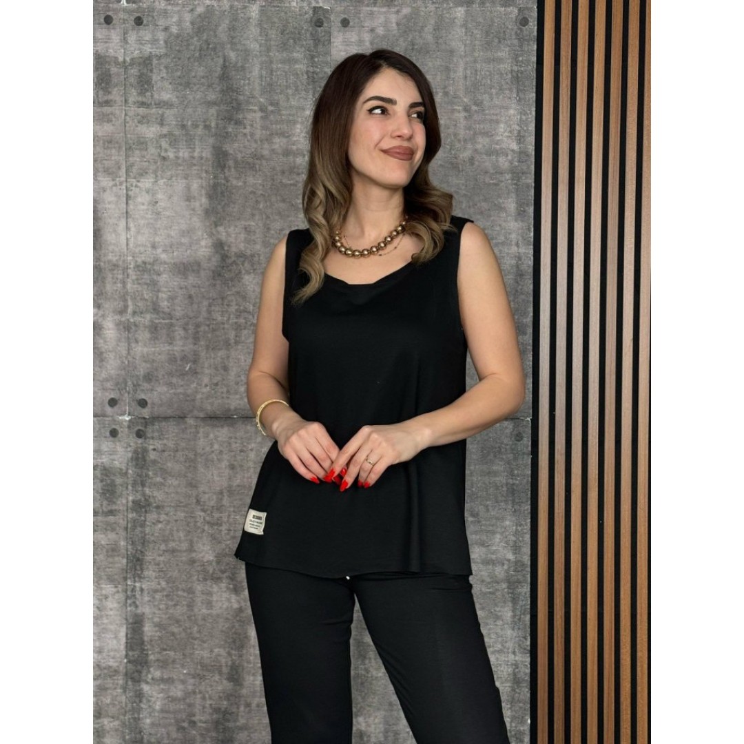 Kadın Askılı Yuvarlak Yaka Viskon Iki Iplik Bluz Ve Eşofman Altı Ikili Takım 162035 Kadın Askılı Yuvarlak Yaka Viskon Iki Iplik Bluz Ve Eşofman Altı Ikili Takım 162035
