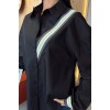 Bant Detaylı Oversize Poplin Gömlek 3436 158459
