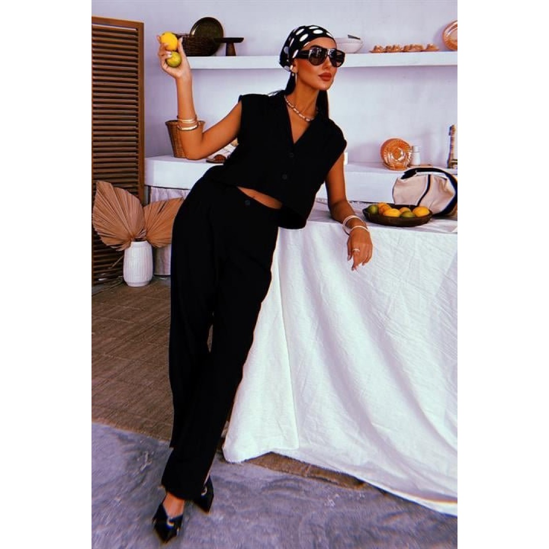 Zoe Crop Yelek Takım 9744-08 155162 Zoe Crop Yelek Takım 9744-08 155162