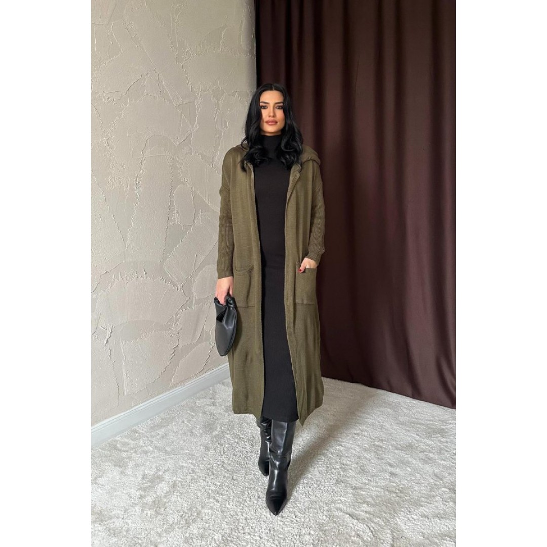 Haki Arkası Yazılı Hırka 148232 Haki Arkası Yazılı Hırka 148232