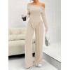 Kadın Uzun Kollu Omuzlardan Açık Asimetrik Kesim Kaşkorse Bluz Ve Pantolon Ikili Pantolon 137637 Kadın Uzun Kollu Omuzlardan Açık Asimetrik Kesim Kaşkorse Bluz Ve Pantolon Ikili Pantolon 137637