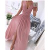 Kadın şifon Kumaş V Yaka Sıfır Kol Maxi Boy Elbise 160868 Kadın şifon Kumaş V Yaka Sıfır Kol Maxi Boy Elbise 160868