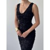Kren Gül Detaylı Elbise - 162376 Kren Gül Detaylı Elbise - 162376