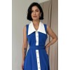 Saks Geniş Yakalı Halter Kollu Elbise 153471 Saks Geniş Yakalı Halter Kollu Elbise 153471