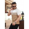Erkek çizgi Desenli Yakalı Kısa Kollu T-shirt - 162314 Erkek çizgi Desenli Yakalı Kısa Kollu T-shirt - 162314