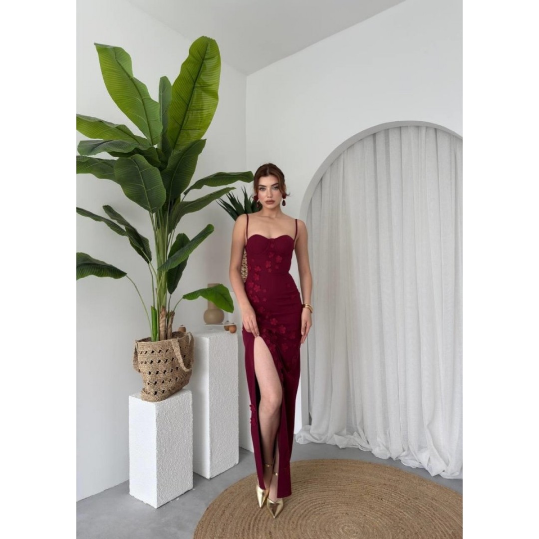 Stor Gül Detaylı Elbise - 161369 Stor Gül Detaylı Elbise - 161369