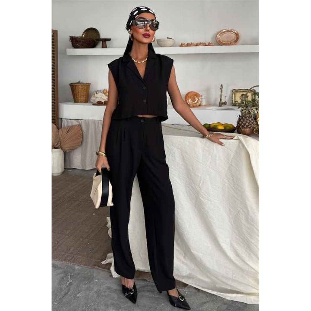 Zoe Crop Yelek Takım 9744-08 155162 Zoe Crop Yelek Takım 9744-08 155162