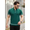 Erkek Fermuarlı Yakalı Kısa Kollu T-shirt - 160694 Erkek Fermuarlı Yakalı Kısa Kollu T-shirt - 160694
