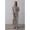 Bebe Yakalı Önü Bağlamalı Takım - Natür 152849 Bebe Yakalı Önü Bağlamalı Takım - Natür 152849