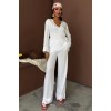 Kruvaze Model Klasik Pantolonlu Çupra Keten Takım 10191 159446 Kruvaze Model Klasik Pantolonlu Çupra Keten Takım 10191 159446