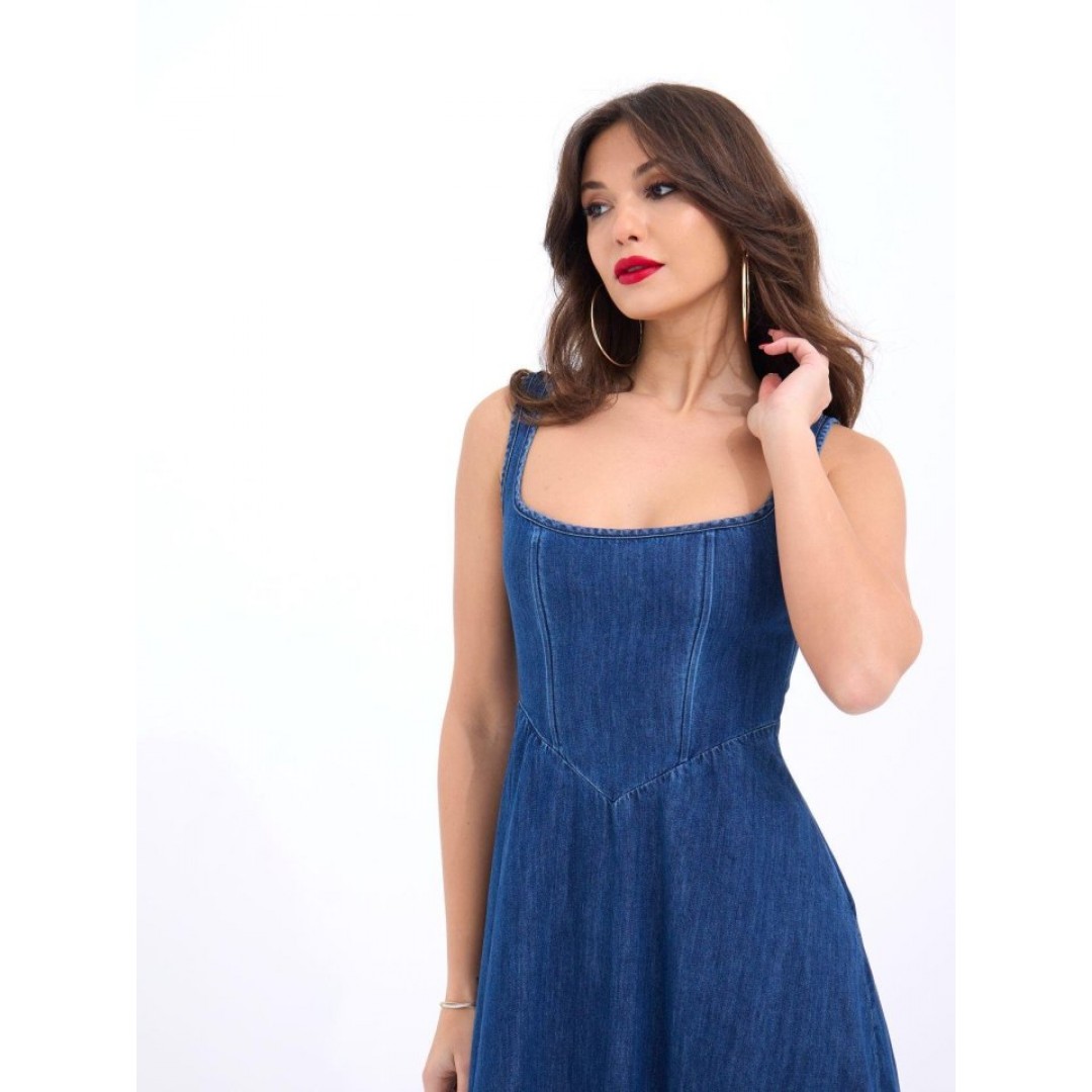 7142 KOT ELBİSE-MAVİ - 148620 7142 KOT ELBİSE-MAVİ - 148620