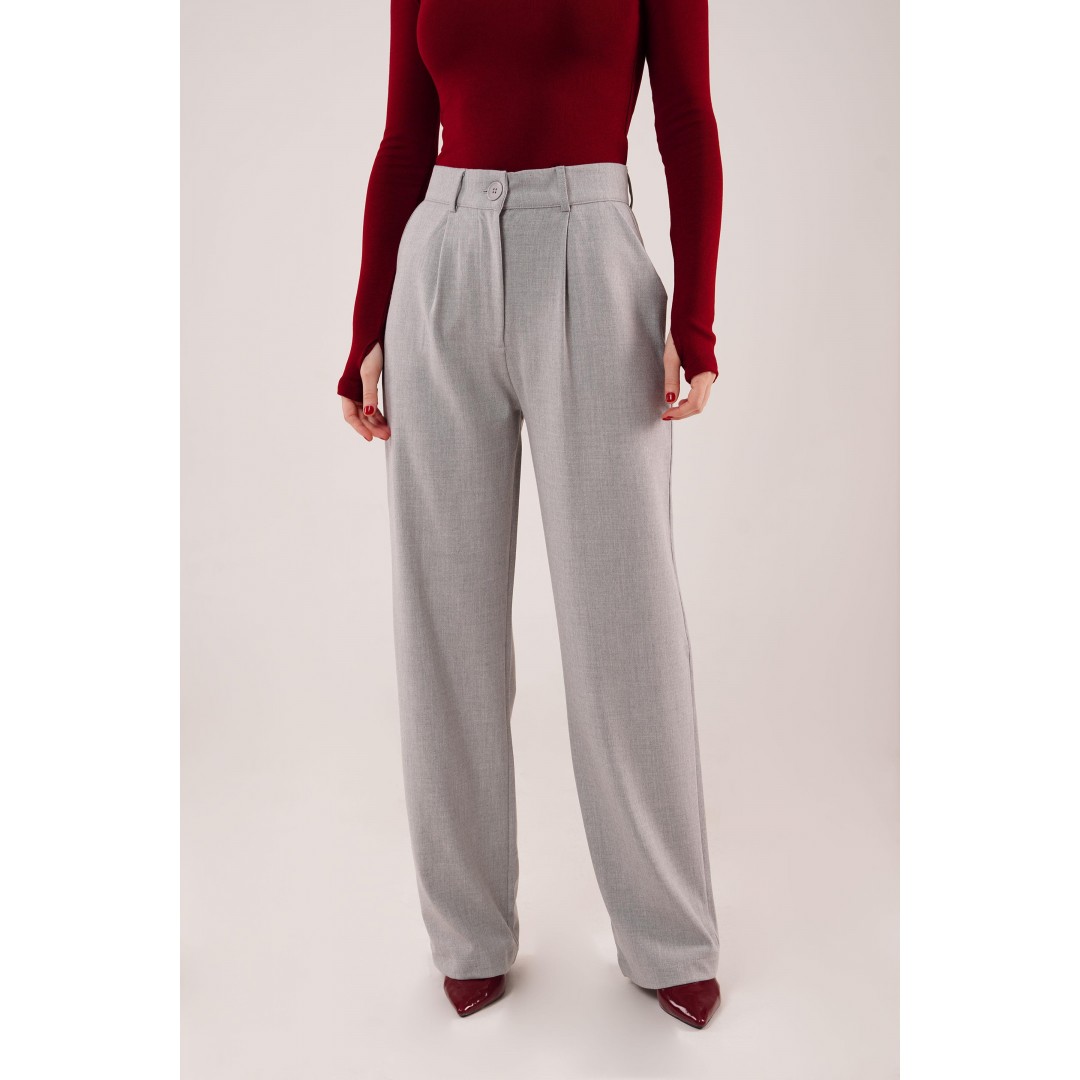 Premium Model Oturtmalı Gri Pantolon 147524 Premium Model Oturtmalı Gri Pantolon 147524