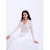 42531 TRİKO SİMLİ YAKALI CROP-EKRU 144094 42531 TRİKO SİMLİ YAKALI CROP-EKRU 144094